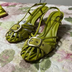 Kenneth Cole Women's Green Heeled Sandals
